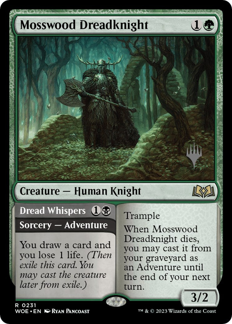 Mosswood Dreadknight // Dread Whispers (Promo Pack) [Wilds of Eldraine Promos] | Pegasus Games WI