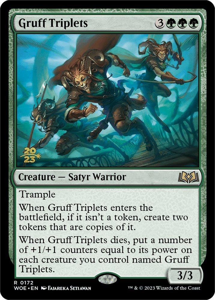 Gruff Triplets [Wilds of Eldraine Prerelease Promos] | Pegasus Games WI