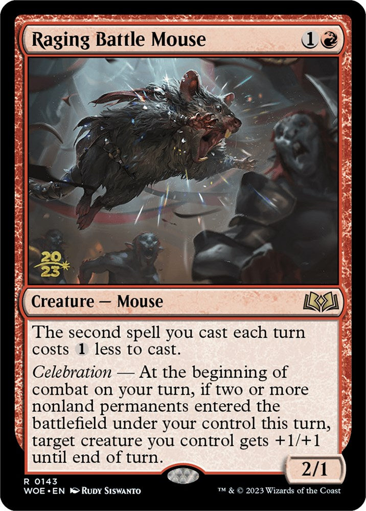 Raging Battle Mouse [Wilds of Eldraine Prerelease Promos] | Pegasus Games WI