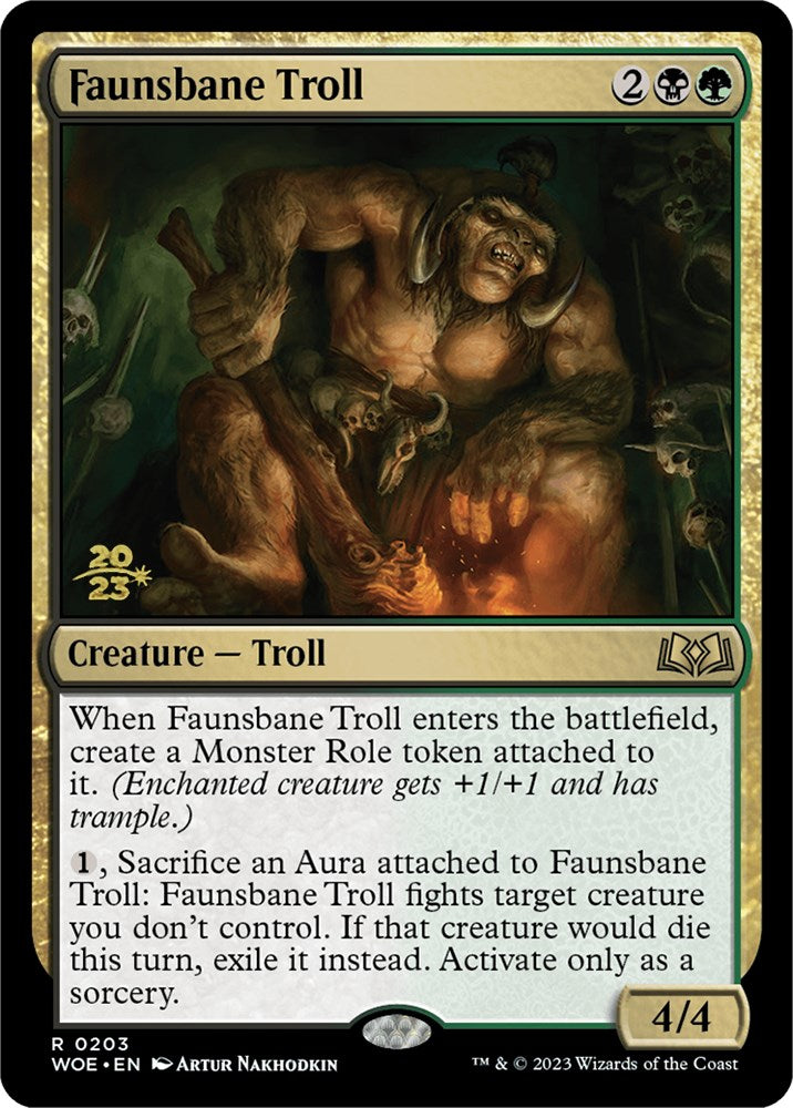 Faunsbane Troll [Wilds of Eldraine Prerelease Promos] | Pegasus Games WI