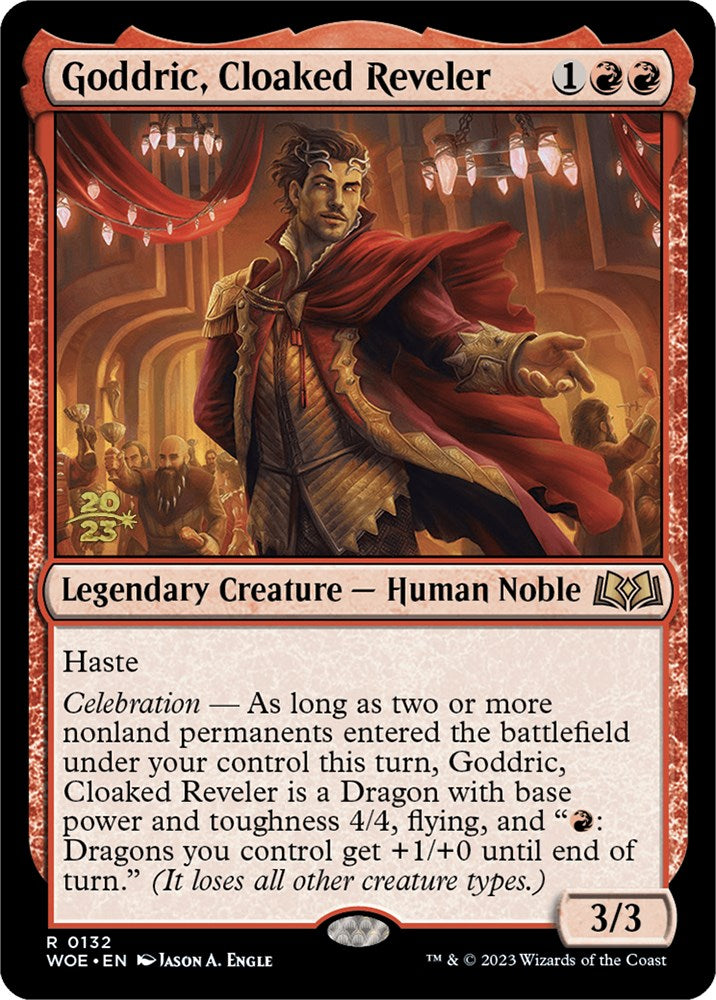 Goddric, Cloaked Reveler [Wilds of Eldraine Prerelease Promos] | Pegasus Games WI