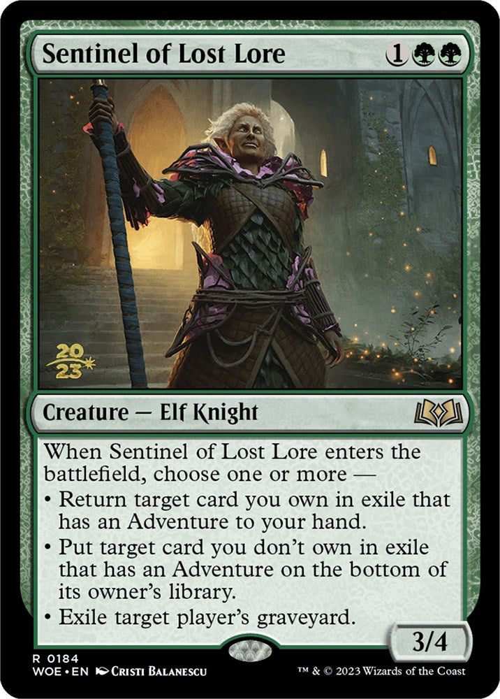 Sentinel of Lost Lore [Wilds of Eldraine Prerelease Promos] | Pegasus Games WI