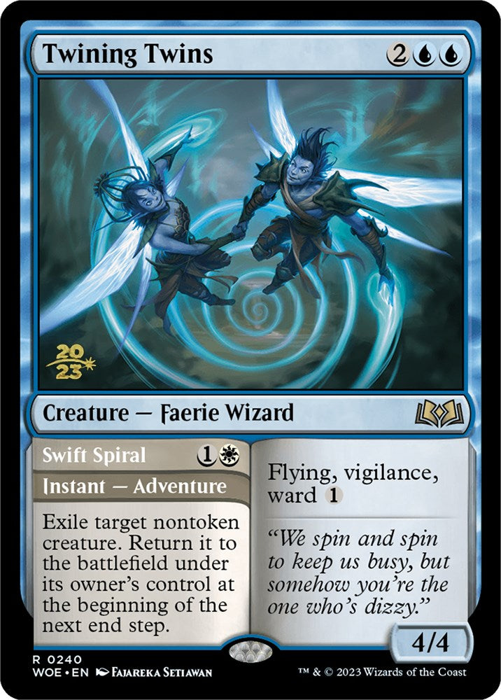 Twining Twins // Swift Spiral [Wilds of Eldraine Prerelease Promos] | Pegasus Games WI