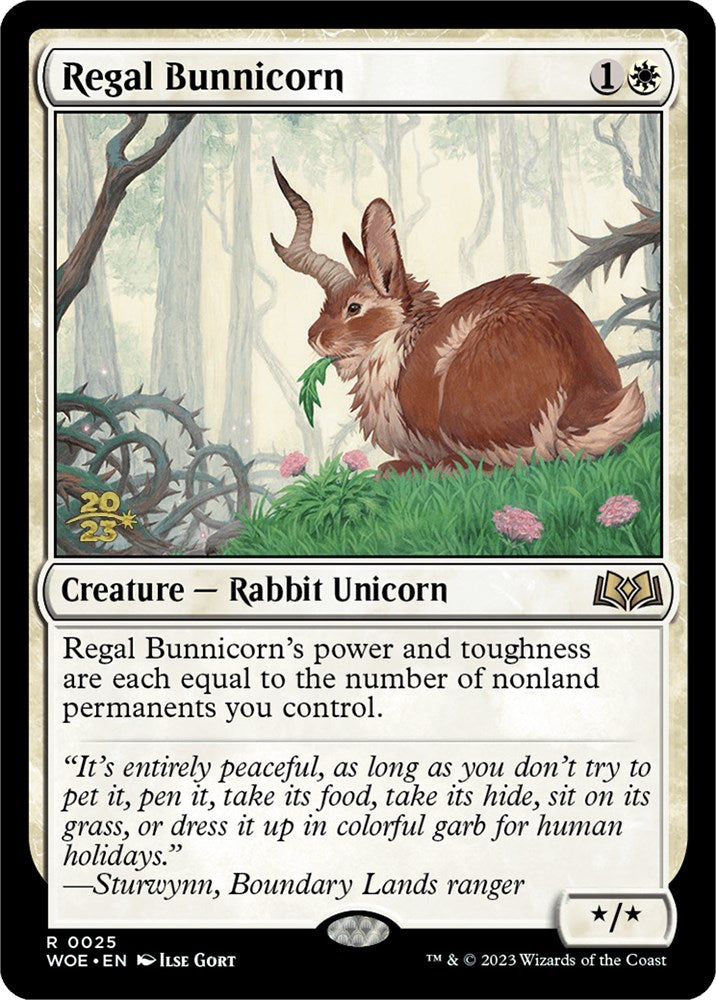 Regal Bunnicorn [Wilds of Eldraine Prerelease Promos] | Pegasus Games WI