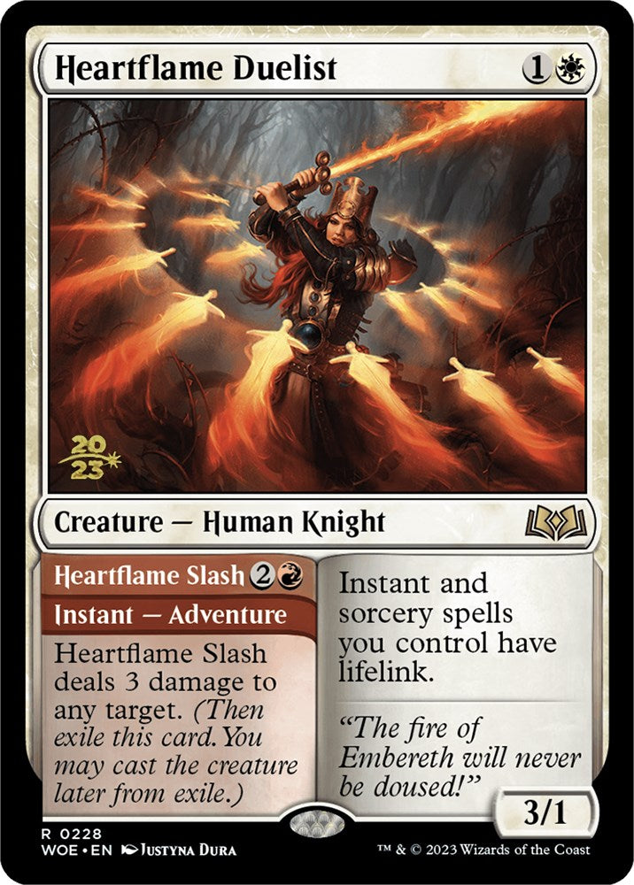 Heartflame Duelist // Heatflame Duelist (Promo Pack) [Wilds of Eldraine Promos] | Pegasus Games WI