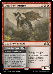 Decadent Dragon // Expensive Taste (Promo Pack) [Wilds of Eldraine Promos] | Pegasus Games WI