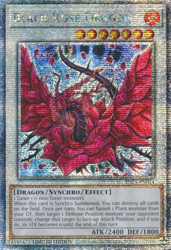 Black Rose Dragon [TN23-EN014] Quarter Century Secret Rare | Pegasus Games WI