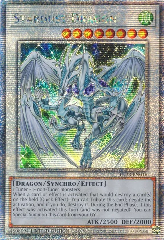 Stardust Dragon [TN23-EN016] Quarter Century Secret Rare | Pegasus Games WI