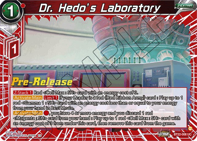 Dr. Hedo's Laboratory (BT22-008) [Critical Blow Prerelease Promos] | Pegasus Games WI