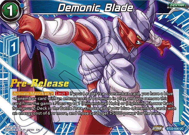 Demonic Blade (BT22-036) [Critical Blow Prerelease Promos] | Pegasus Games WI