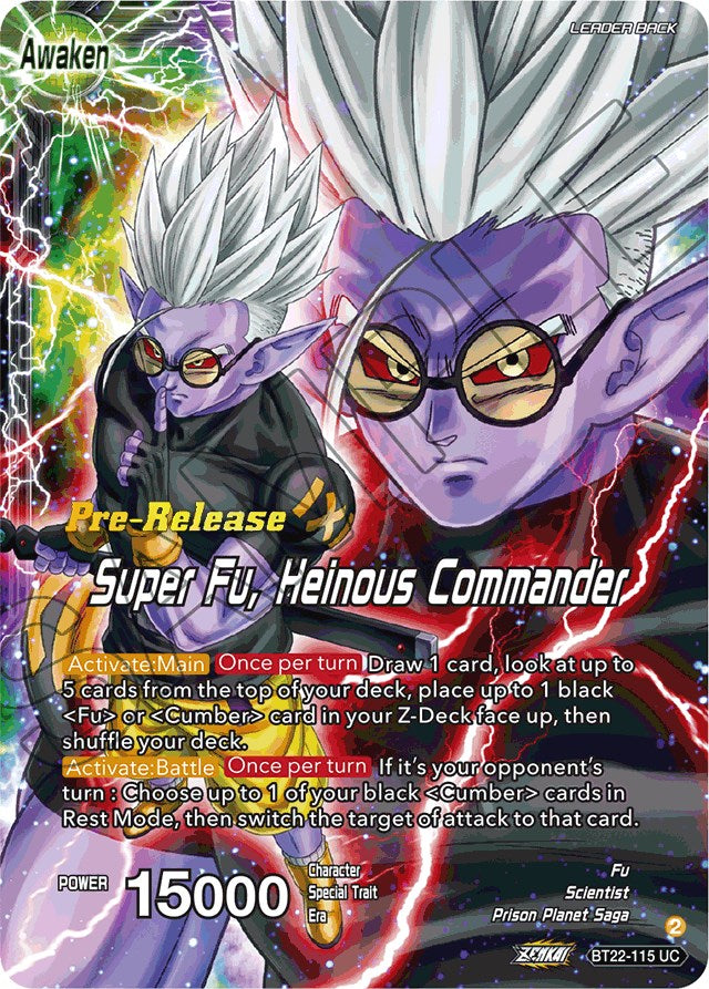 Fu // Super Fu, Heinous Commander (BT22-115) [Critical Blow Prerelease Promos] | Pegasus Games WI
