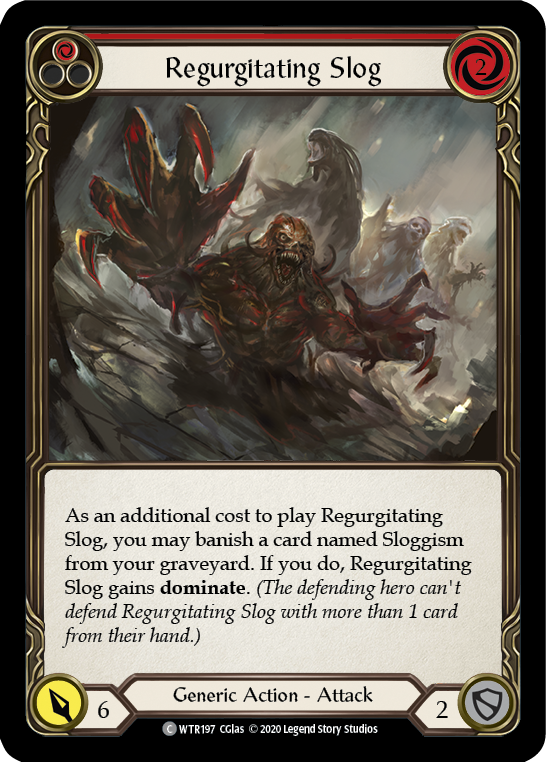 Regurgitating Slog (Red) [U-WTR197] (Welcome to Rathe Unlimited)  Unlimited Rainbow Foil | Pegasus Games WI