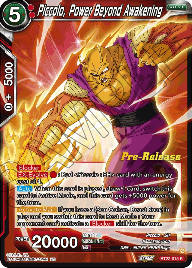 Piccolo, Power Beyond Awakening (BT22-015) [Critical Blow Prerelease Promos] | Pegasus Games WI