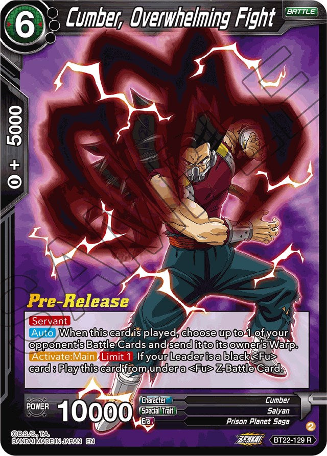 Cumber, Overwhelming Fight (BT22-129) [Critical Blow Prerelease Promos] | Pegasus Games WI