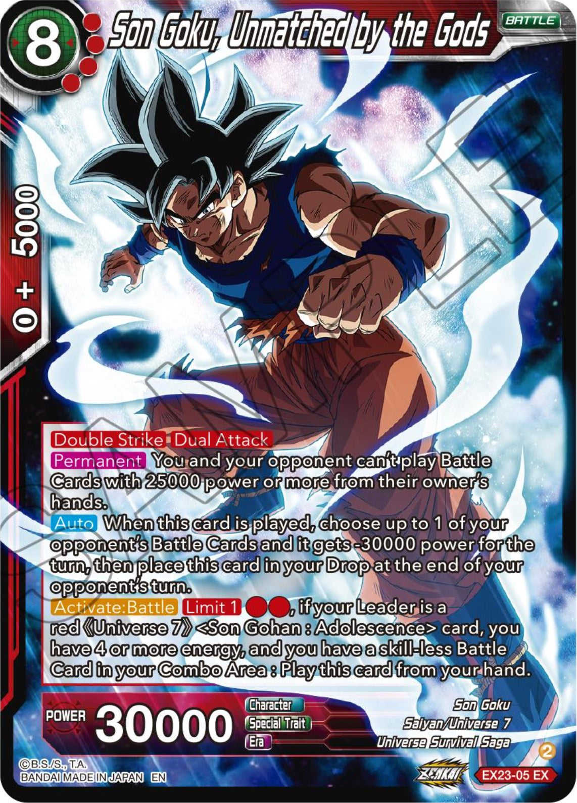 Son Goku, Unmatched by the Gods (EX23-05) [Premium Anniversary Box 2023] | Pegasus Games WI