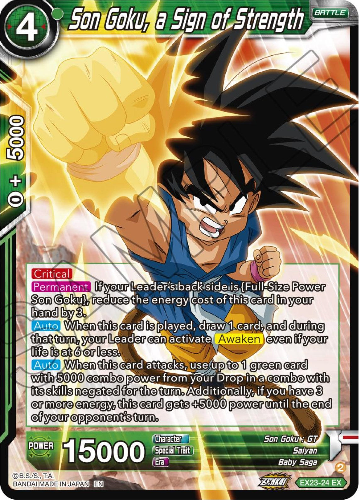 Son Goku, a Sign of Strength (EX23-24) [Premium Anniversary Box 2023] | Pegasus Games WI