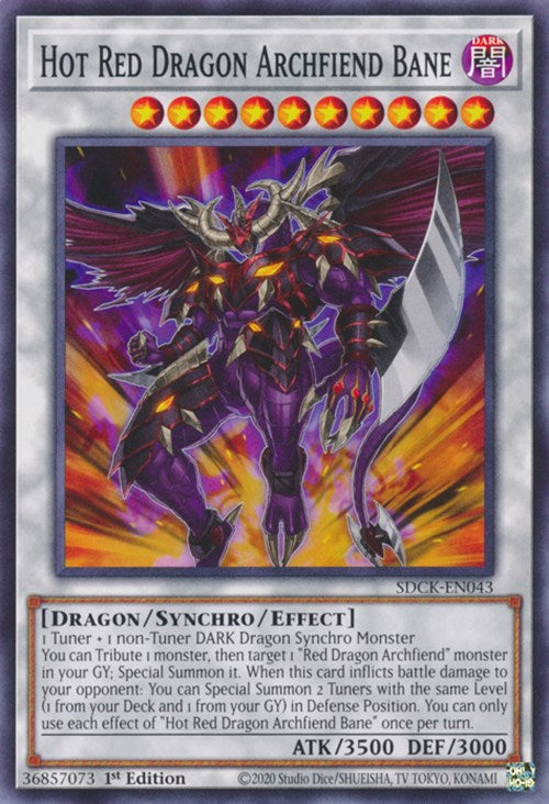 Hot Red Dragon Archfiend Bane [SDCK-EN043] Common | Pegasus Games WI