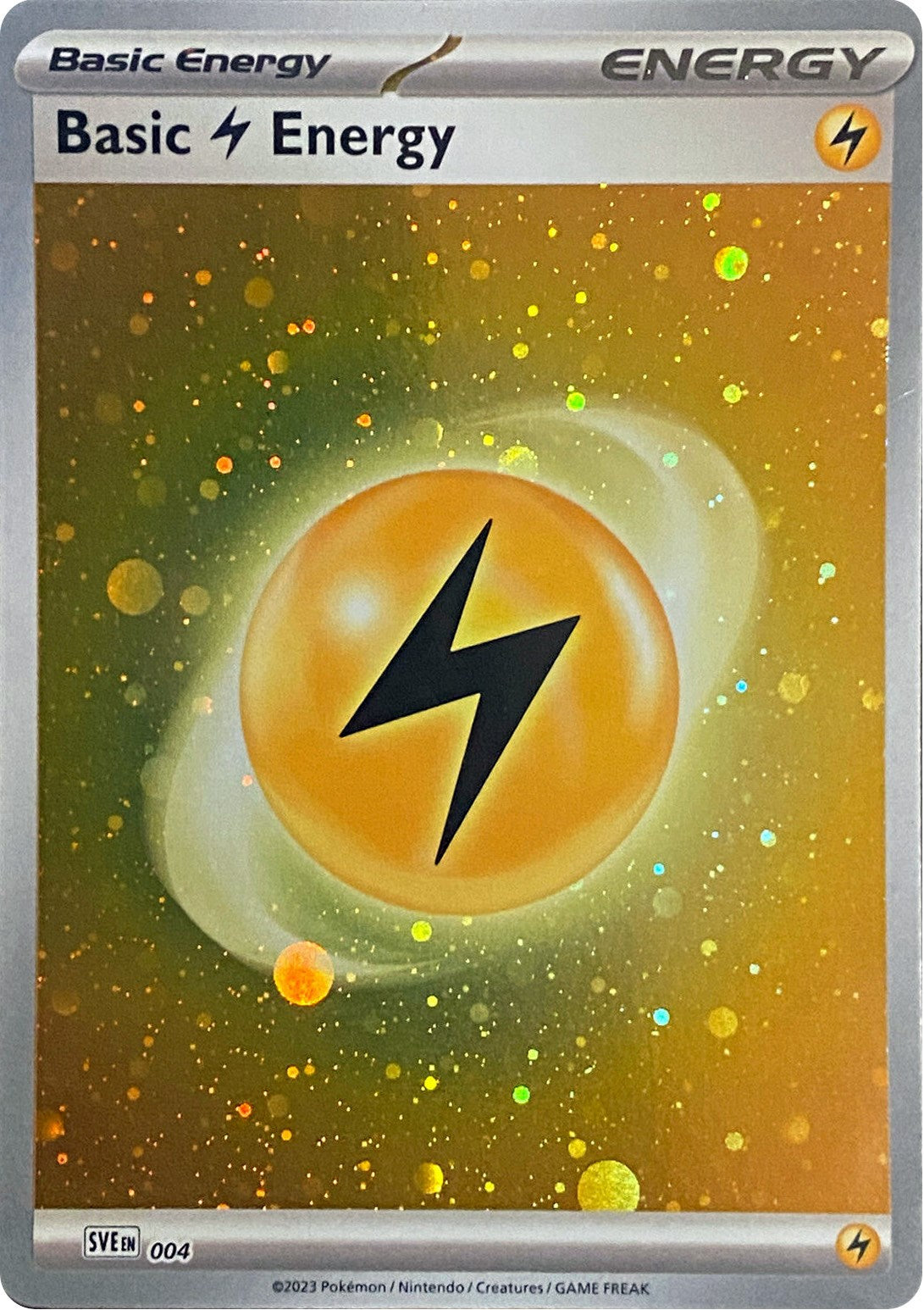 Basic Lightning Energy (004) (Cosmos Holo) [Scarlet & Violet: Base Set] | Pegasus Games WI
