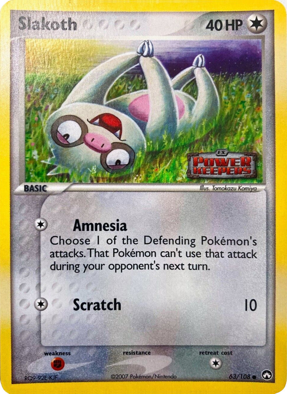 Slakoth (63/108) (Stamped) [EX: Power Keepers] | Pegasus Games WI