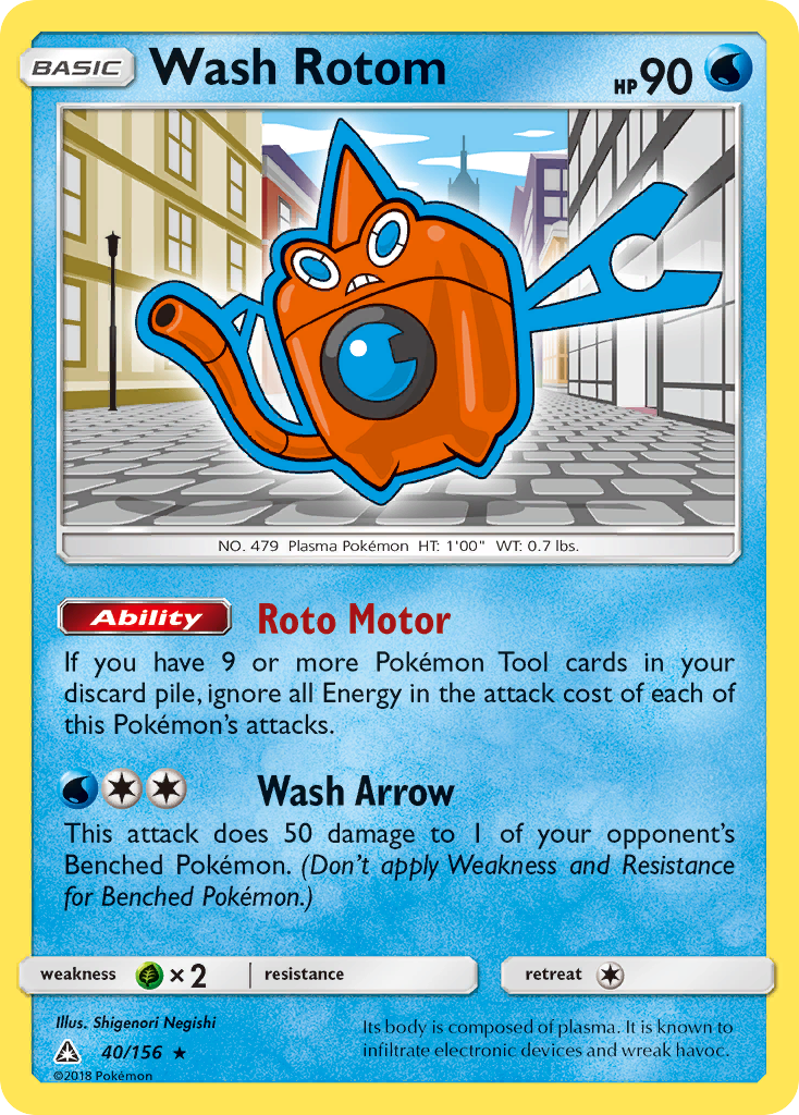 Wash Rotom (40/156) [Sun & Moon: Ultra Prism] | Pegasus Games WI