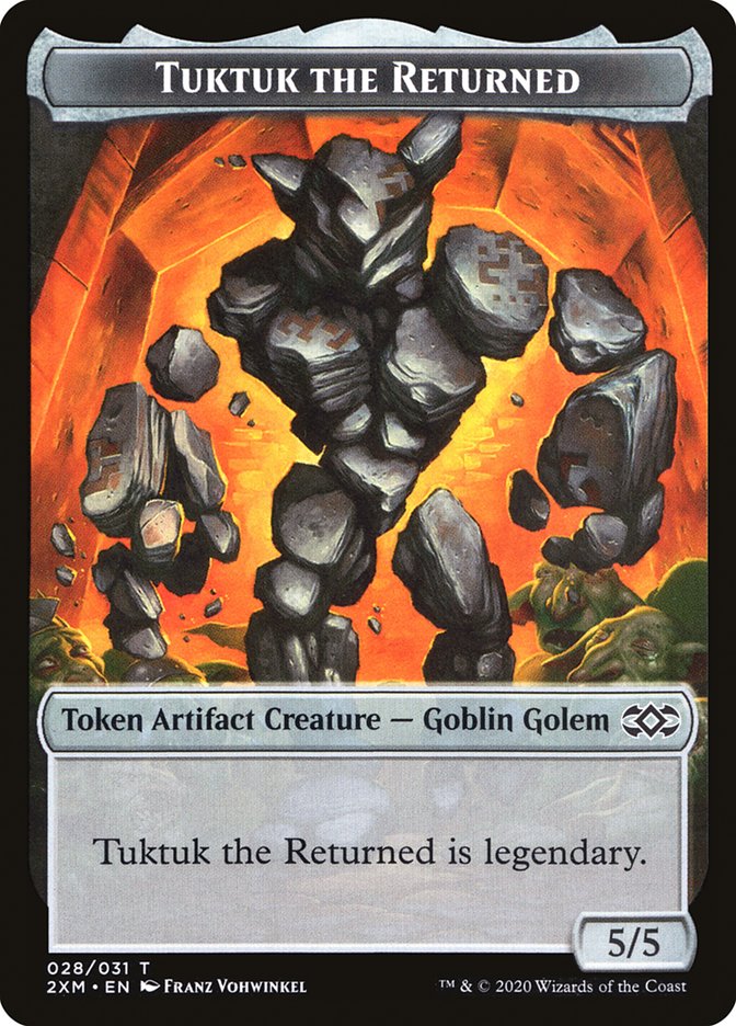 Ooze // Tuktuk the Returned Double-Sided Token [Double Masters Tokens] | Pegasus Games WI