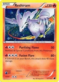 Reshiram (17/116) (Cosmos Holo) [Black & White: Plasma Freeze] | Pegasus Games WI