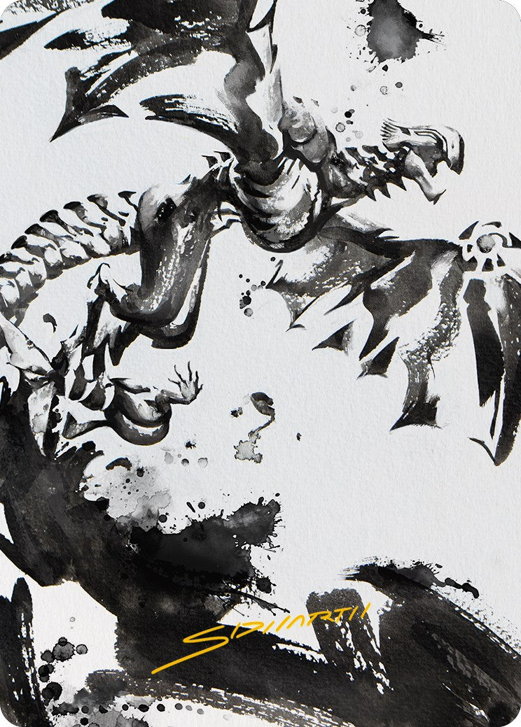 Quicksilver Fisher Art Card (Gold-Stamped Signature) [Phyrexia: All Will Be One Art Series] | Pegasus Games WI