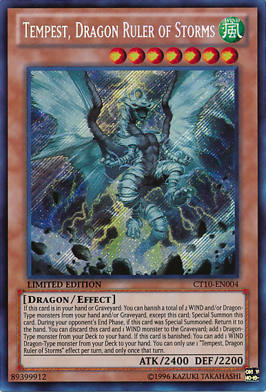 Tempest, Dragon Ruler of Storms [CT10-EN004] Secret Rare | Pegasus Games WI