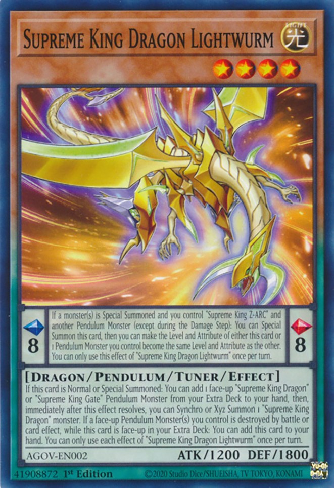 Supreme King Dragon Lightwurm [AGOV-EN002] Common | Pegasus Games WI