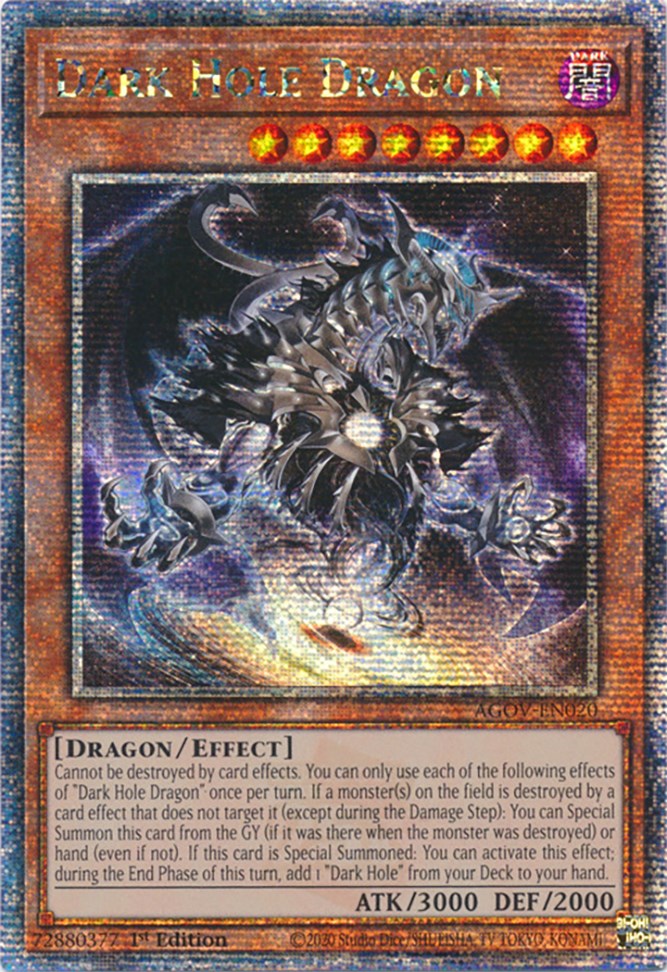 Dark Hole Dragon (Quarter Century Secret Rare) [AGOV-EN020] Quarter Century Secret Rare | Pegasus Games WI