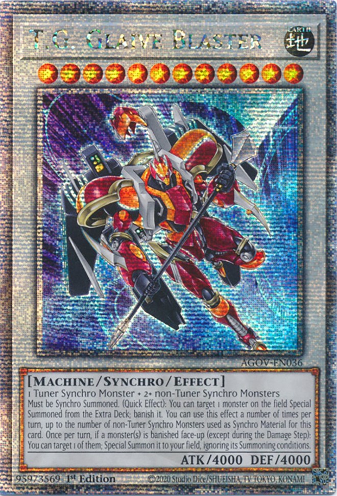 T.G. Glaive Blaster (Quarter Century Secret Rare) [AGOV-EN036] Quarter Century Secret Rare | Pegasus Games WI