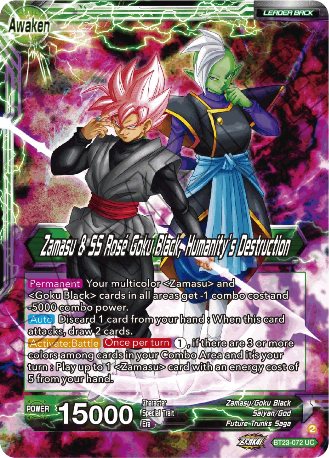 Zamasu & Goku Black // Zamasu & SS Rose Goku Black, Humanity's Destruction (BT23-072) [Perfect Combination] | Pegasus Games WI