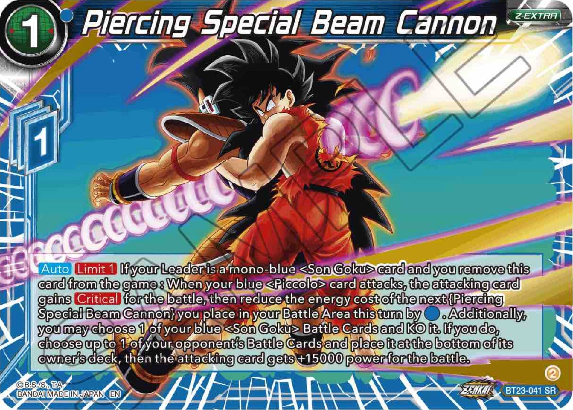 Piercing Special Beam Cannon (BT23-041) [Perfect Combination] | Pegasus Games WI