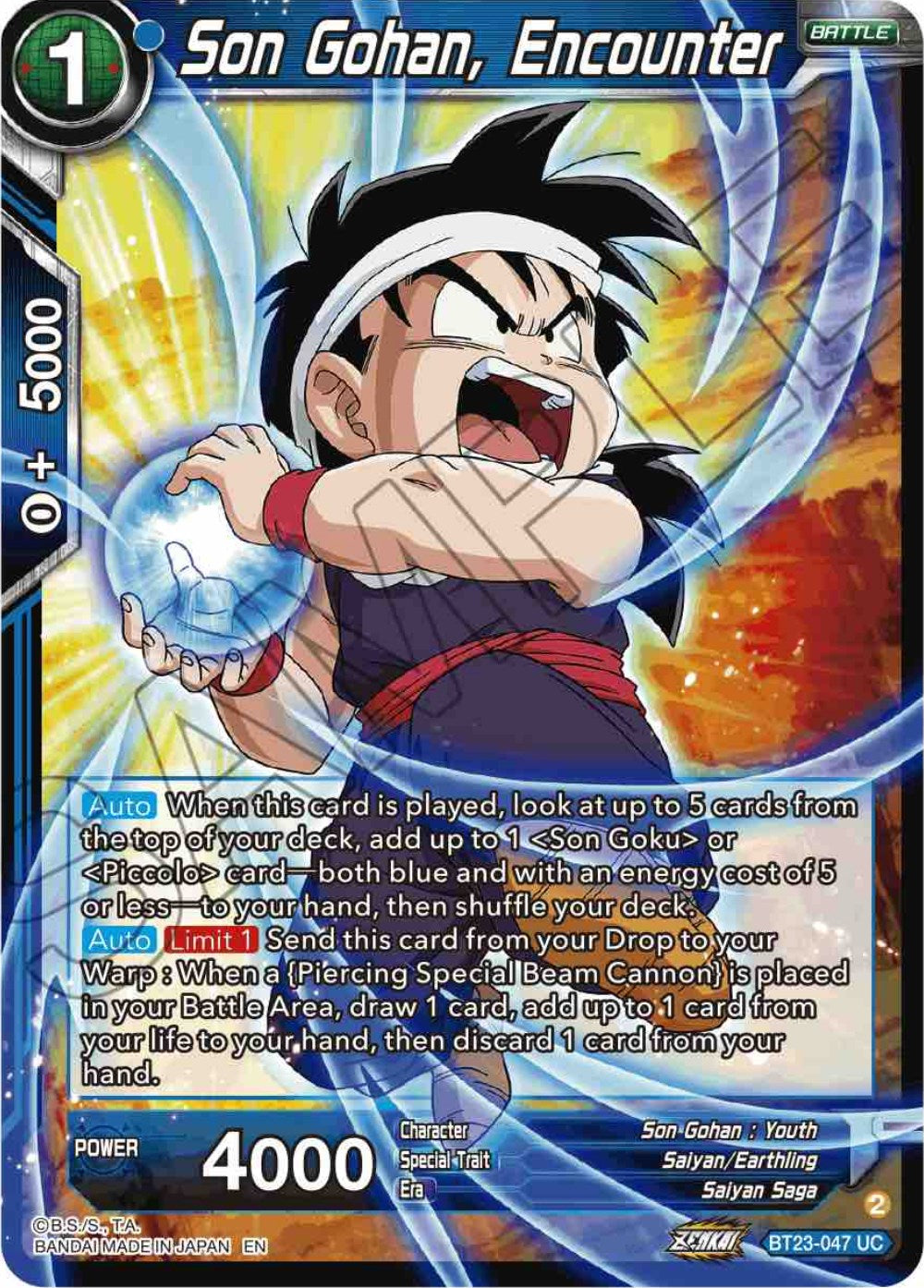 Son Gohan, Encounter (BT23-047) [Perfect Combination] | Pegasus Games WI