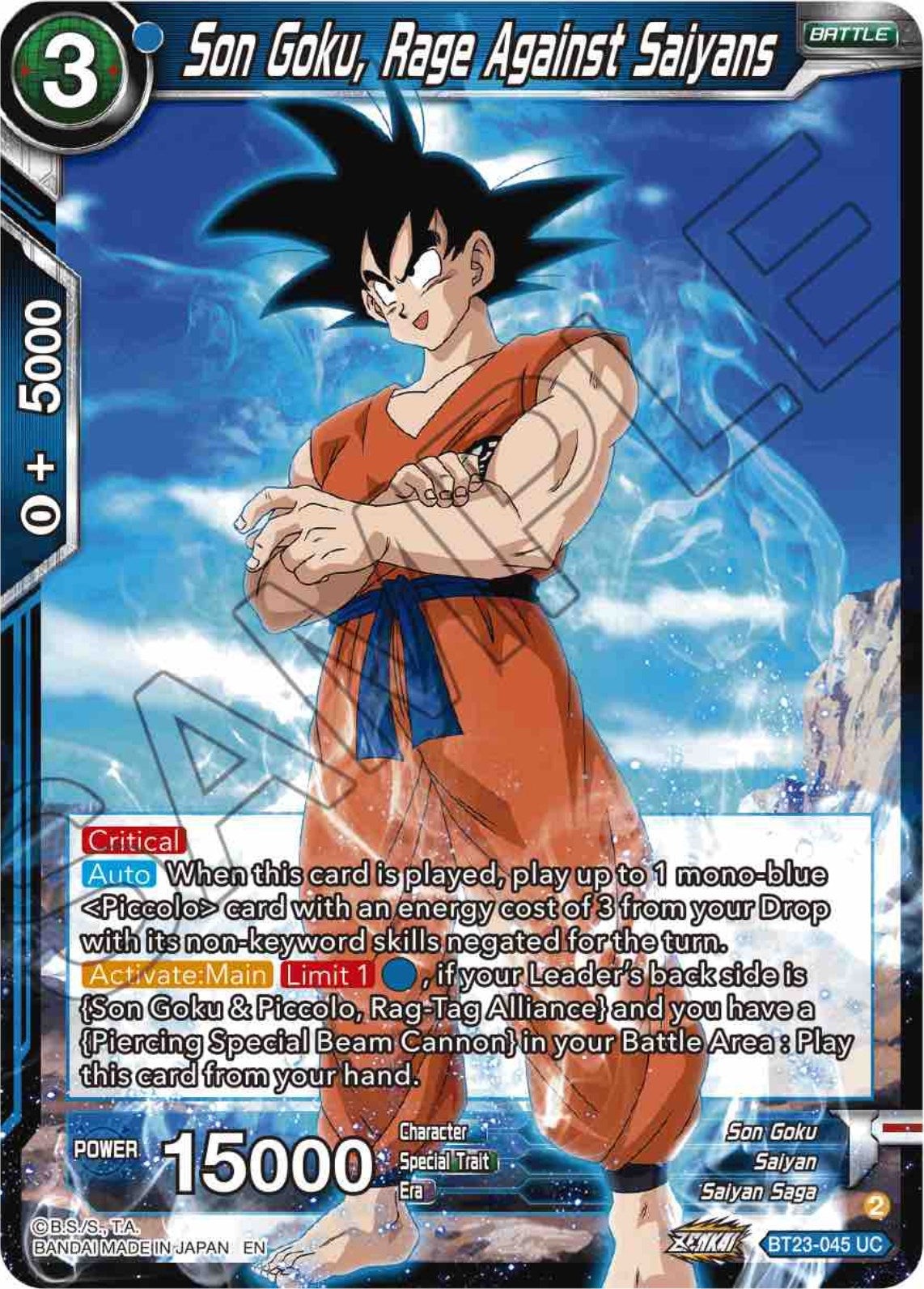 Son Goku, Rage Against Saiyans (BT23-045) [Perfect Combination] | Pegasus Games WI