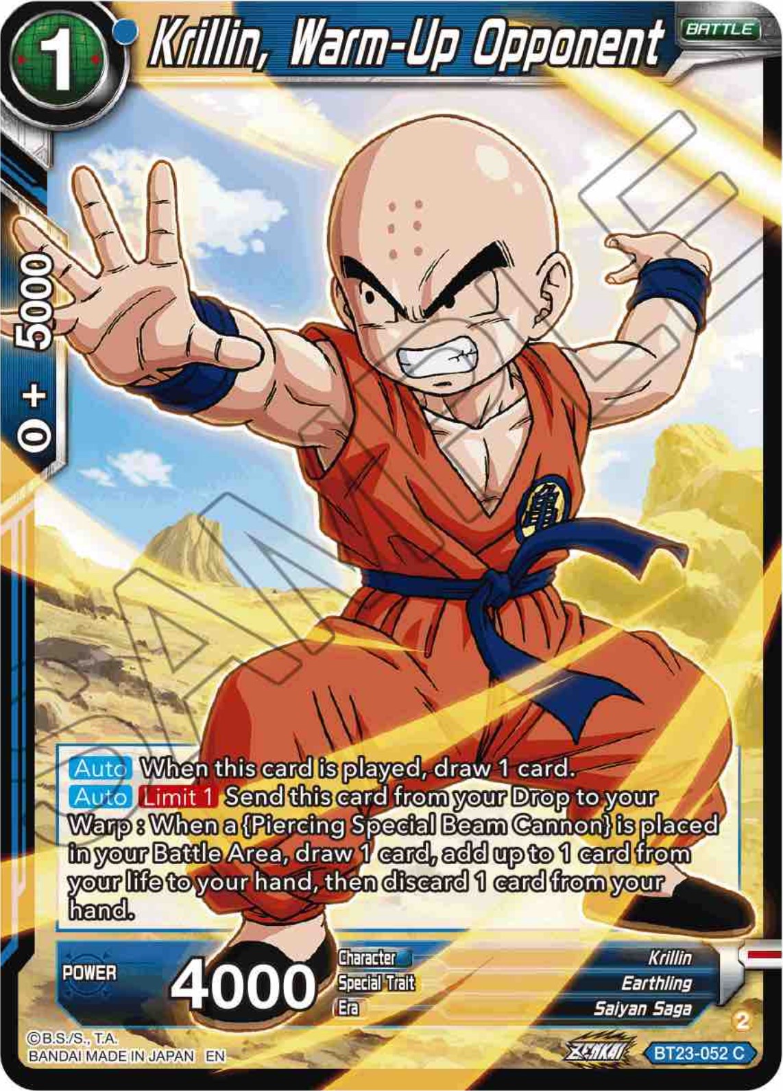 Krillin, Warm-Up Opponent (BT23-052) [Perfect Combination] | Pegasus Games WI