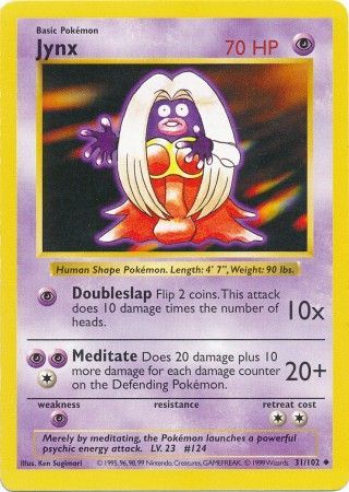 Jynx (31/102) [Base Set Shadowless Unlimited] | Pegasus Games WI