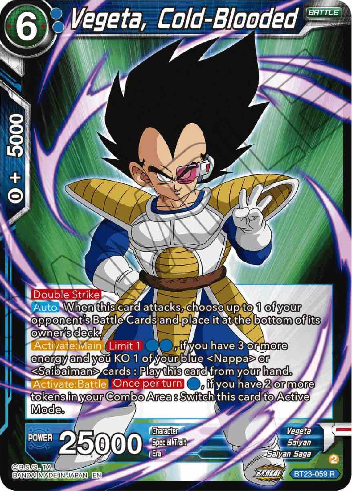 Vegeta, Cold-Blooded (BT23-059) [Perfect Combination] | Pegasus Games WI