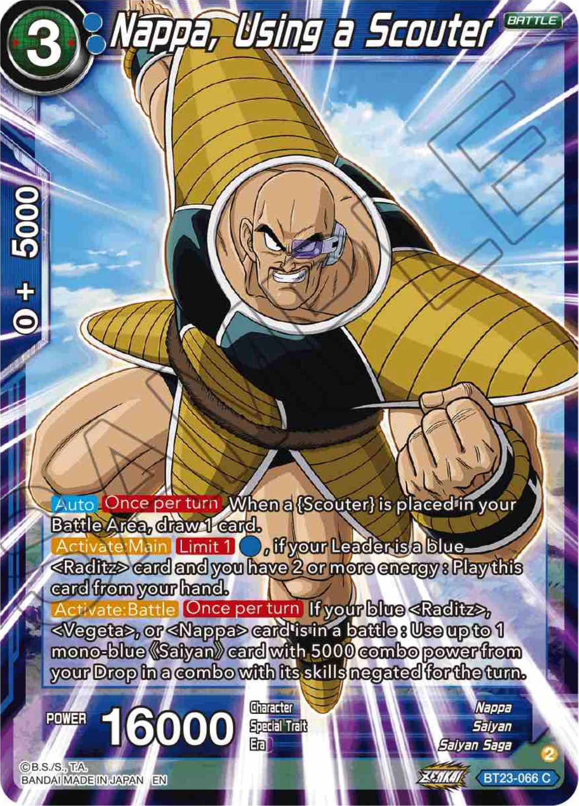 Nappa, Using a Scouter (BT23-066) [Perfect Combination] | Pegasus Games WI