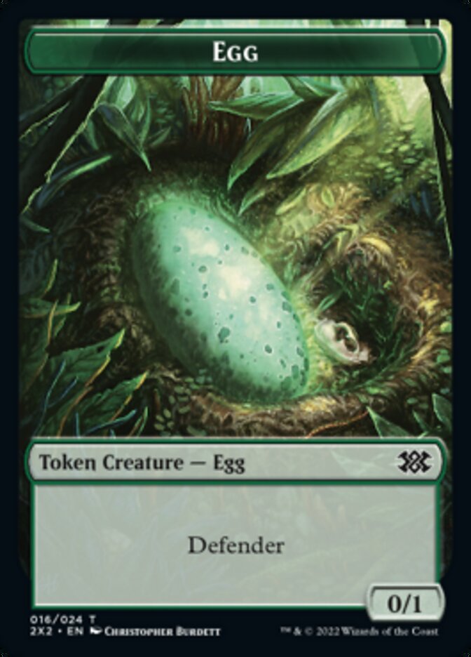 Egg // Knight Double-Sided Token [Double Masters 2022 Tokens] | Pegasus Games WI