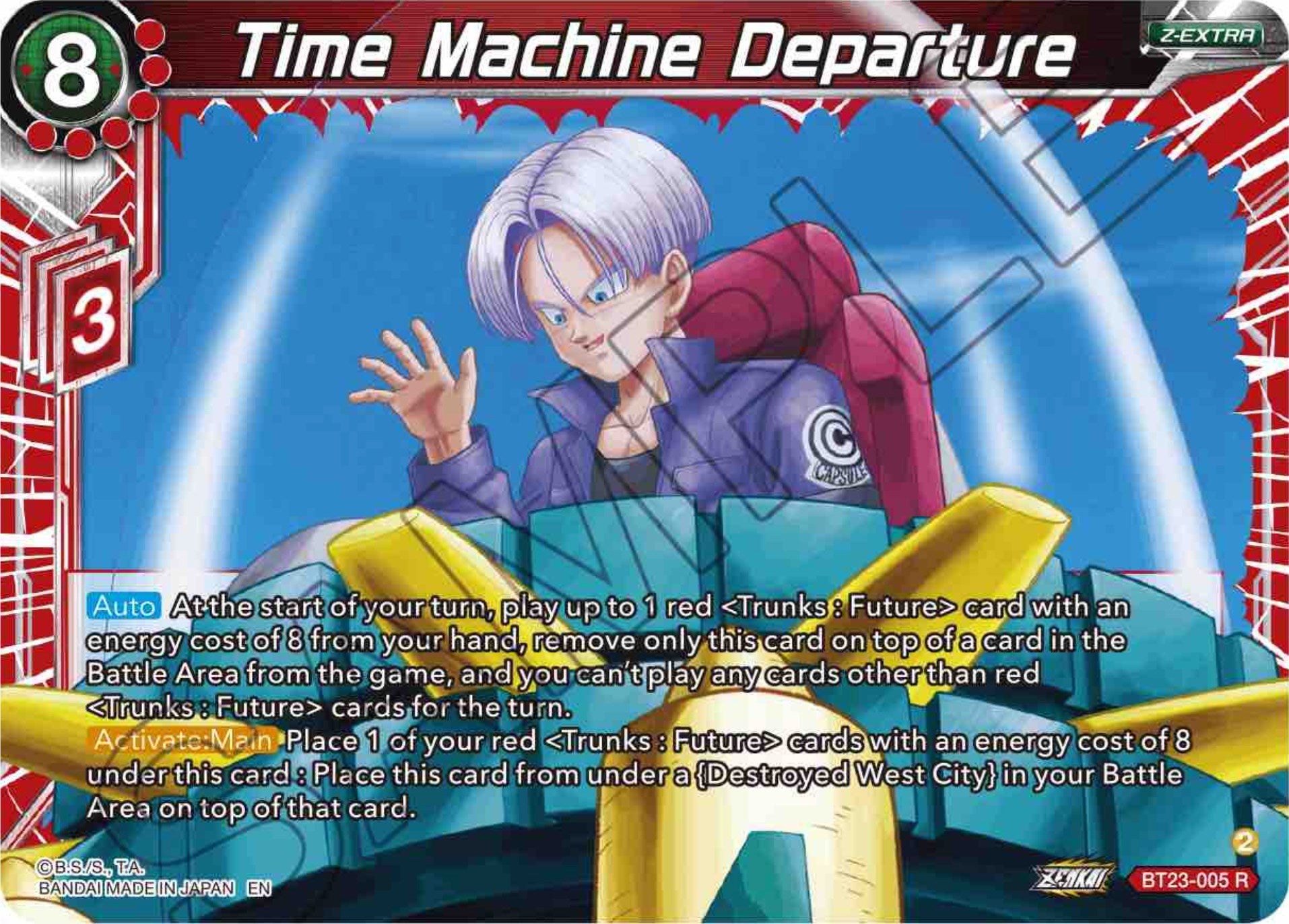 Time Machine Departure (BT23-005) [Perfect Combination] | Pegasus Games WI