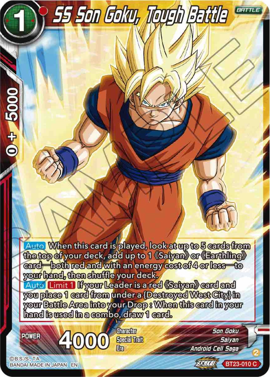 SS Son Goku, Tough Battle (BT23-010) [Perfect Combination] | Pegasus Games WI