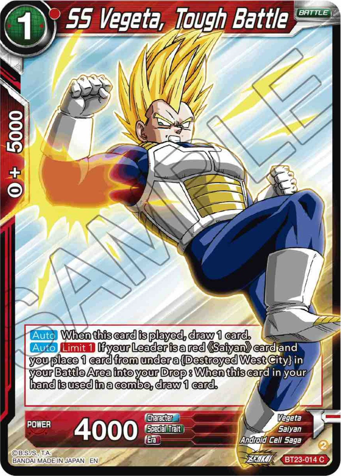 SS Vegeta, Tough Battle (BT23-014) [Perfect Combination] | Pegasus Games WI