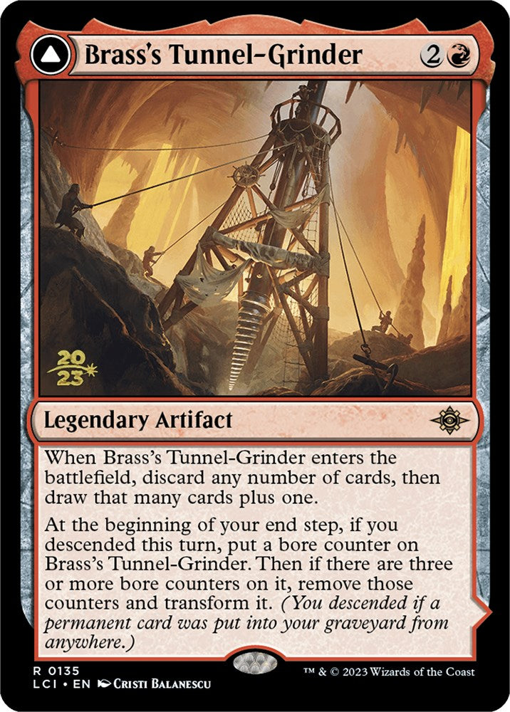 Brass's Tunnel-Grinder // Tecutlan, the Searing Rift [The Lost Caverns of Ixalan Prerelease Cards] | Pegasus Games WI