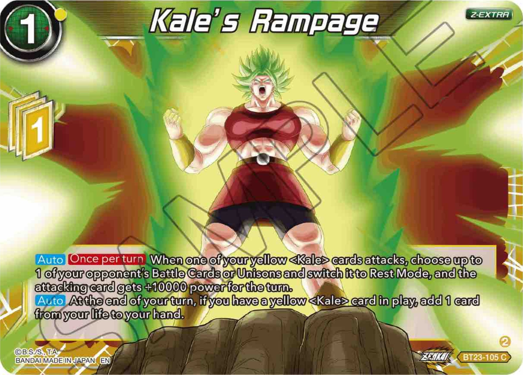 Kale's Rampage (BT23-105) [Perfect Combination] | Pegasus Games WI