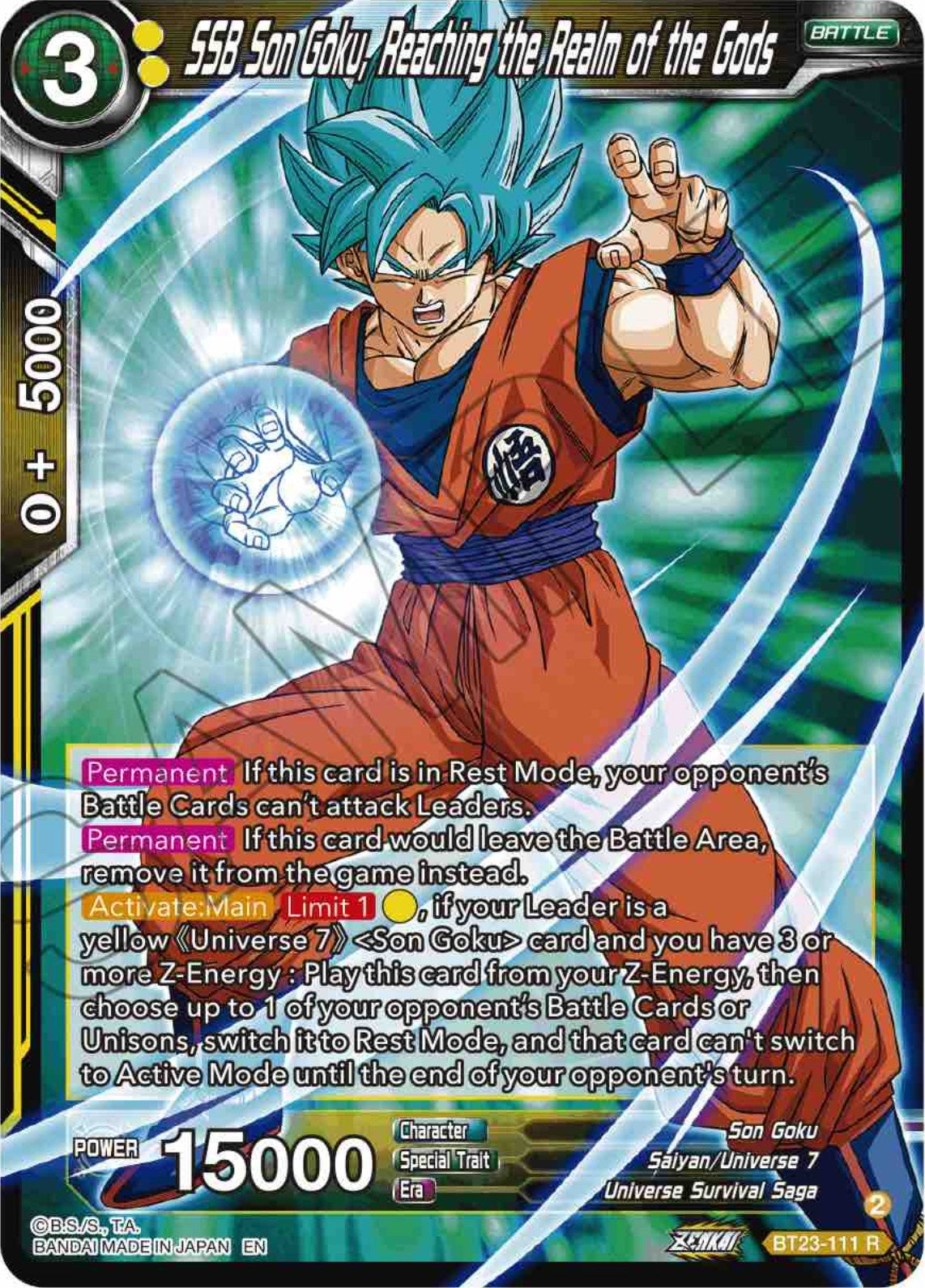 SSB Son Goku, Reaching the Realm of the Gods (BT23-111) [Perfect Combination] | Pegasus Games WI