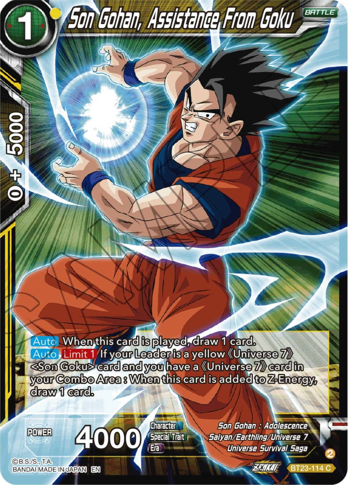 Son Gohan, Assistance From Goku (BT23-114) [Perfect Combination] | Pegasus Games WI