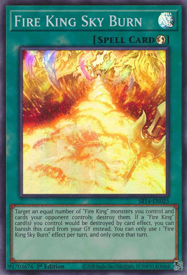 Fire King Sky Burn [SR14-EN025] Super Rare | Pegasus Games WI