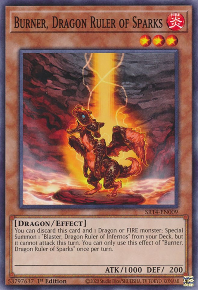 Burner, Dragon Ruler of Sparks [SR14-EN009] Common | Pegasus Games WI