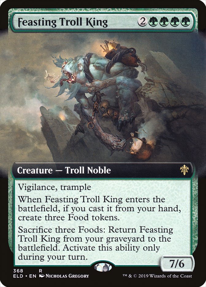 Feasting Troll King (Extended Art) [Throne of Eldraine] | Pegasus Games WI